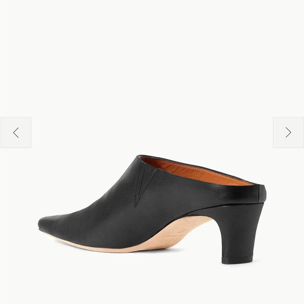 NWOB Staud BLACK LEATHER WALLY MULE.Size 38 - Picture 3 of 10